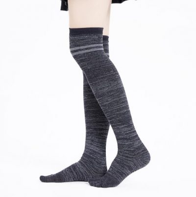 Over-the-knee non-slip colorful five-toe socks (1)