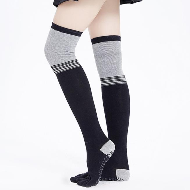 Striped ladies high knee socks | Sock Manufacturers