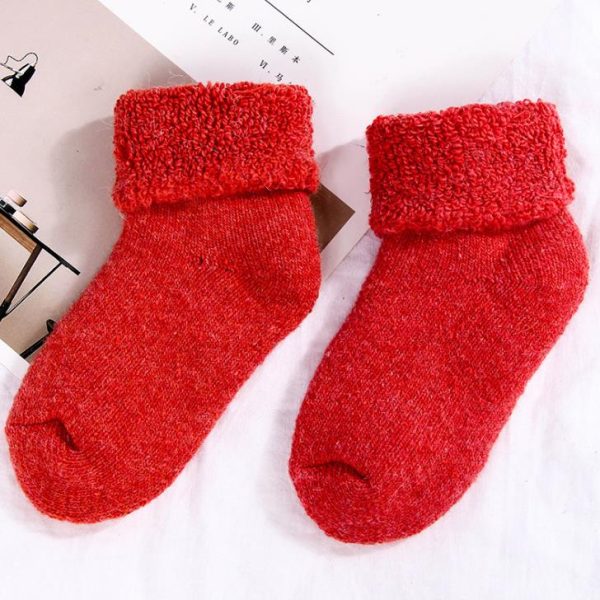 Thick terry wool socks for kids (1)