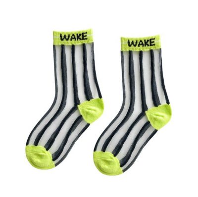 Summer letters vertical stripe stockings (6)