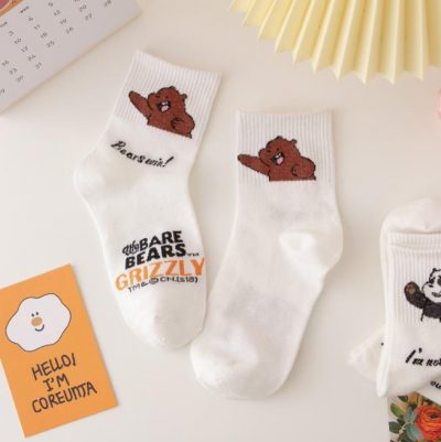 Autumn and winter illustration student socks (4)