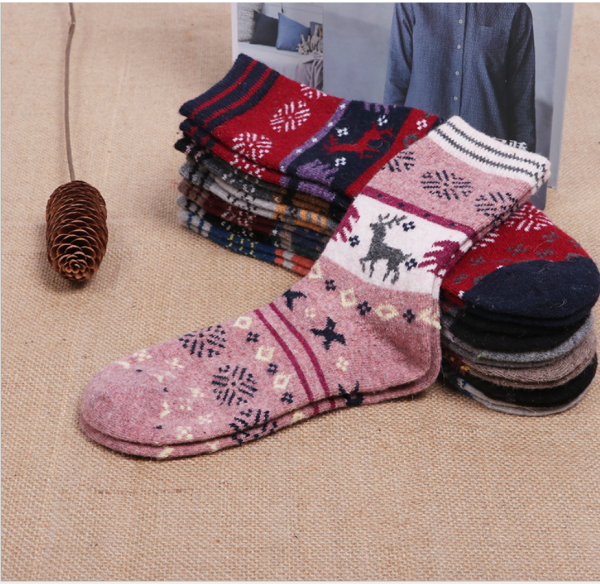 Christmas deer wool ladies thicken socks (4)