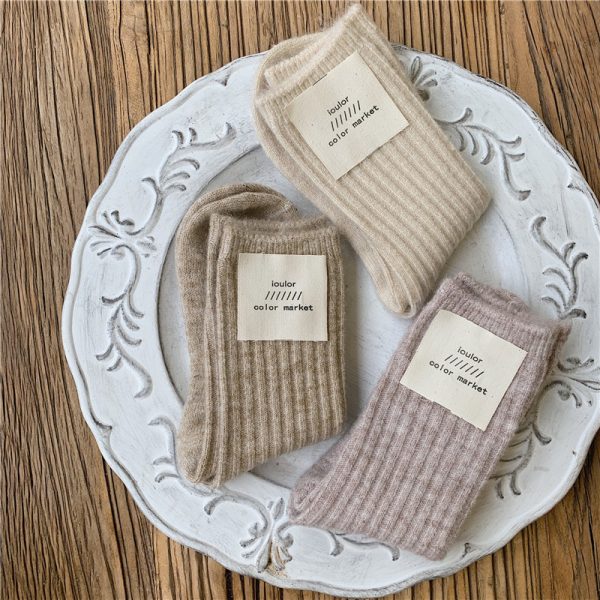 Winter thermal fiber womens wool socks (4)